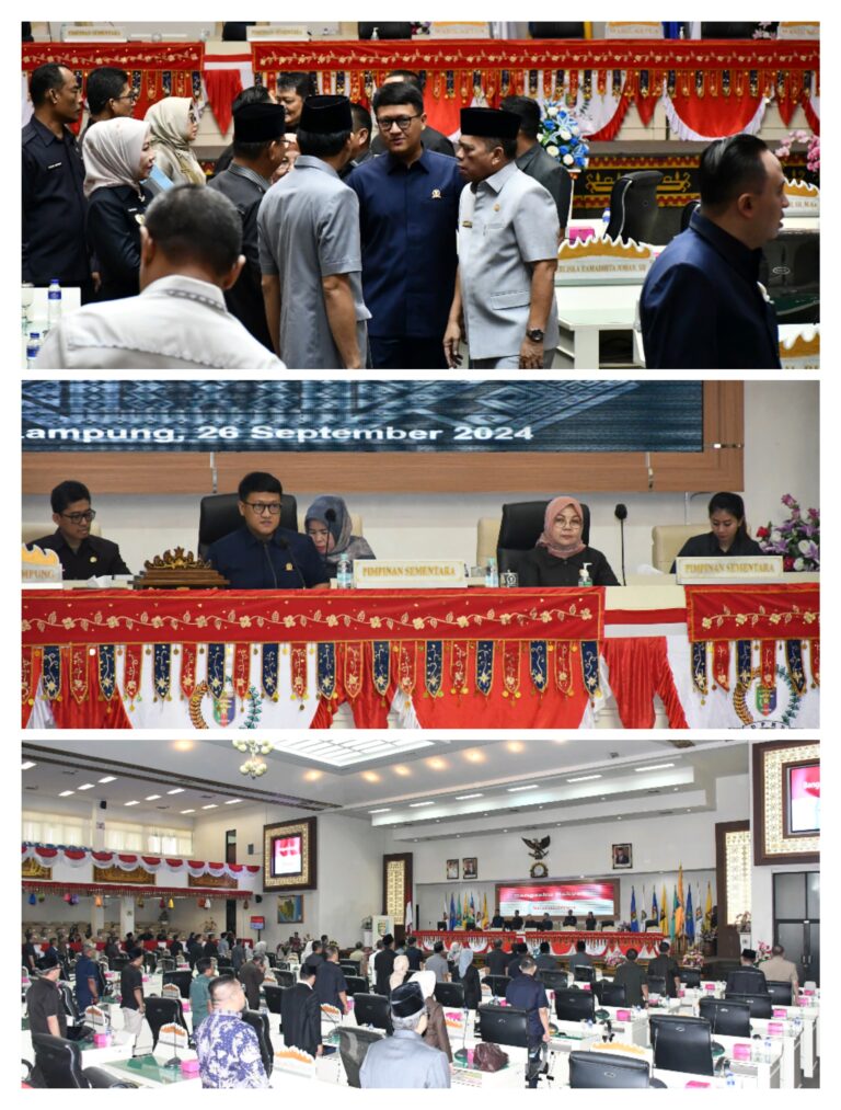 RAPAT PARIPURNA DPRD PROVINSI LAMPUNG ; Pembentukan Fraksi DPRD Provinsi Lampung periode tahun 2024 – 2029.