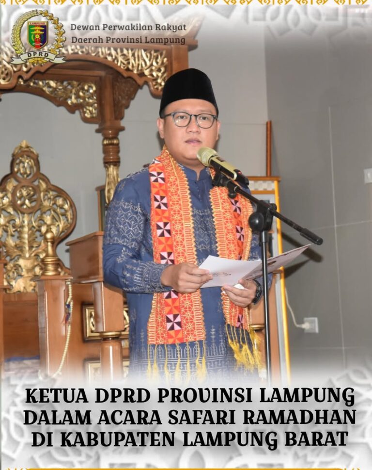 Ketua DPRD Provinsi Lampung dalam acara Safari Ramadhan di Kabupaten Lampung Barat